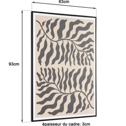 Macabane Décoration murale C en papier japonais, cadre noir HOMER Clearance