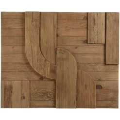 Macabane Décoration murale C formes géométriques en Pin recyclé SANDY Marron Sale