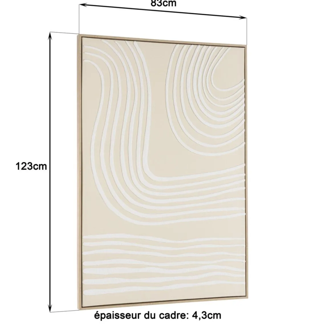 Macabane Décoration murale C lignes abstraites, cadre naturel HOMER Online