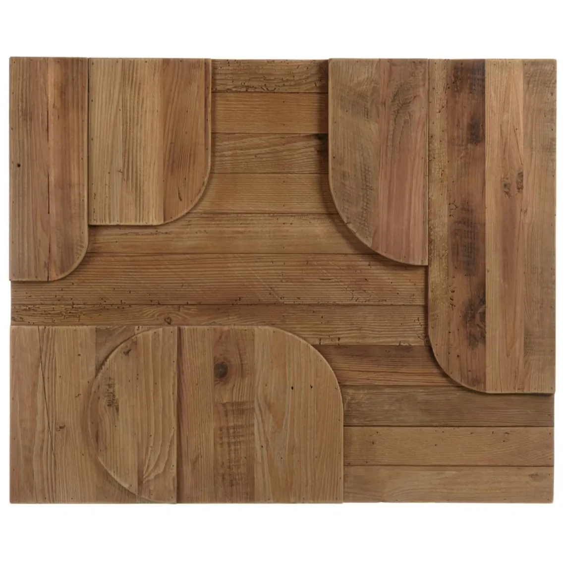 Macabane Décoration murale D formes géométriques en Pin recyclé SANDY Marron