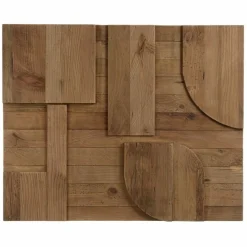 Macabane Décoration murale en pin recyclé formes géométriques SANDY marron