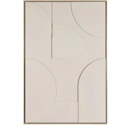 Macabane Décoration murale formes abstraites beiges en relief HOMER Discount