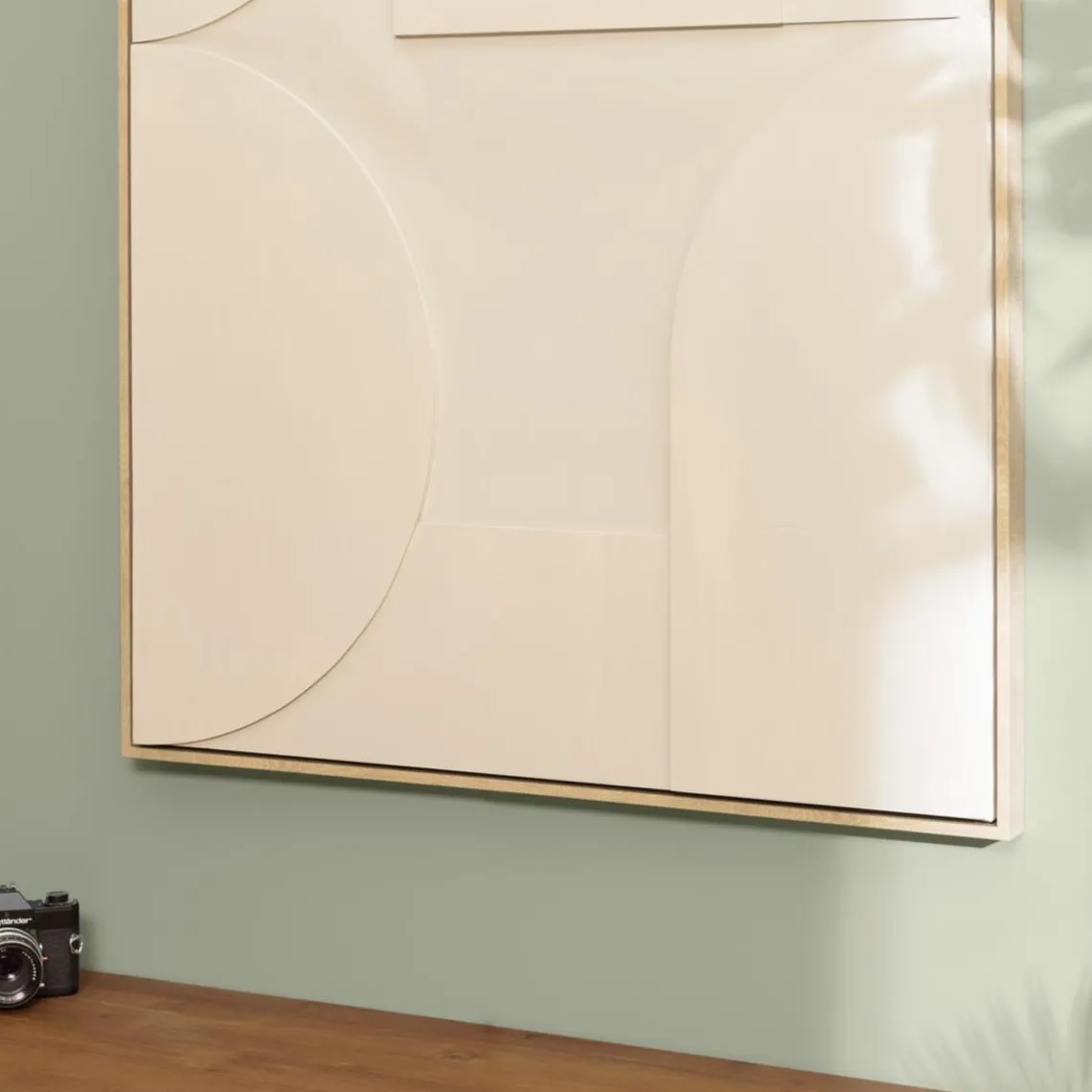 Macabane Décoration murale formes abstraites beiges en relief HOMER Discount