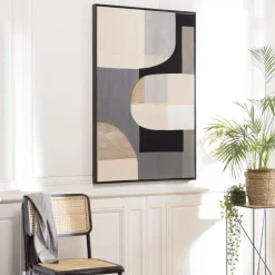 Macabane Décoration murale formes abstraites n°2, cadre noir HOMER Discount
