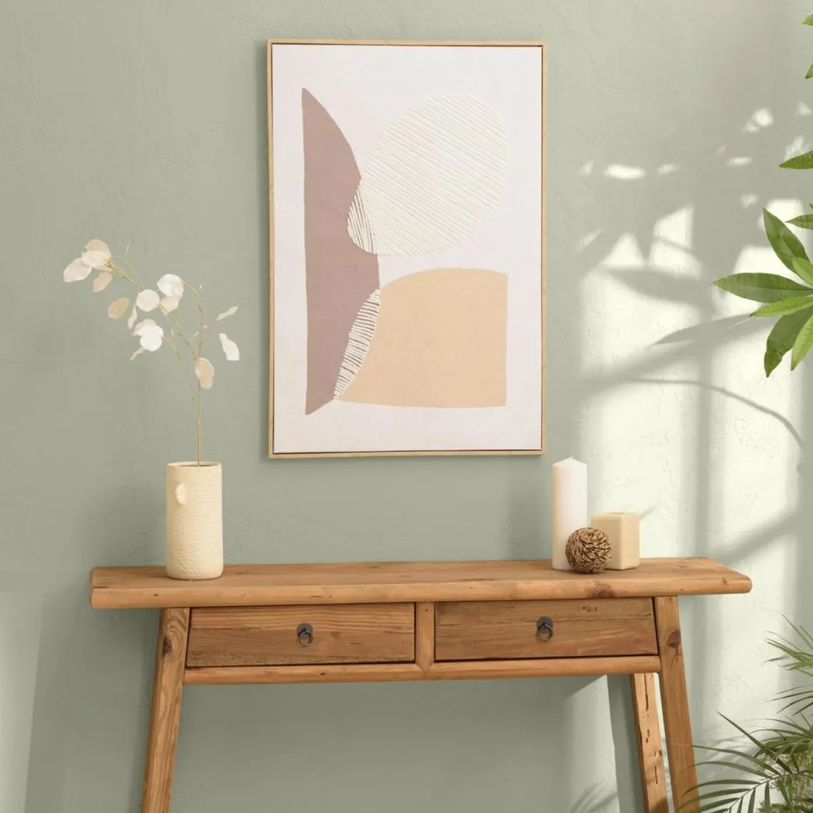 Macabane Décoration murale formes abstraites n°1, cadre naturel HOMER Hot