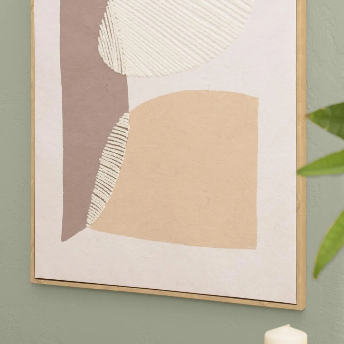 Macabane Décoration murale formes abstraites n°1, cadre naturel HOMER Hot