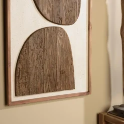 Macabane Décoration murale formes sur fond blanc en Pin recyclé SANDY Online