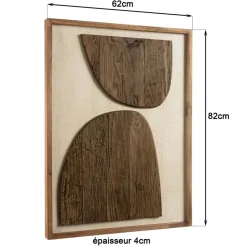 Macabane Décoration murale formes sur fond blanc en Pin recyclé SANDY Online