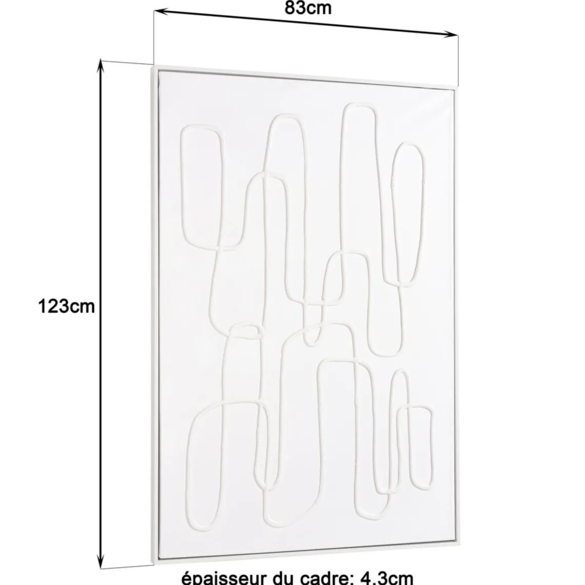 Macabane Décoration murale lignes abstraites n°1, cadre blanc HOMER Online