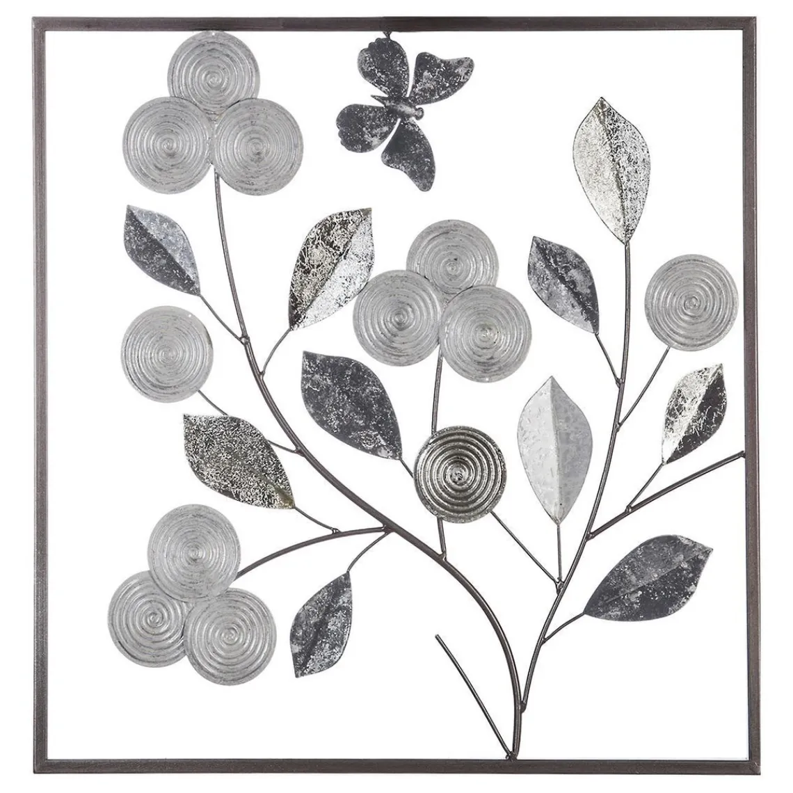 3S. x Home Décoration murale métal silver 50X50 Clearance