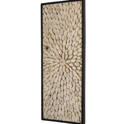 Macabane Décoration murale rectangulaire 100x40cm bois branches Teck nature Pailin Clearance