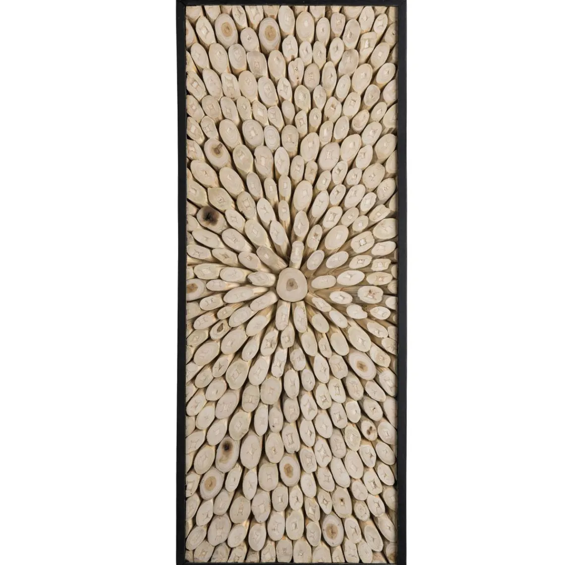 Macabane Décoration murale rectangulaire 100x40cm bois branches Teck nature Pailin Clearance