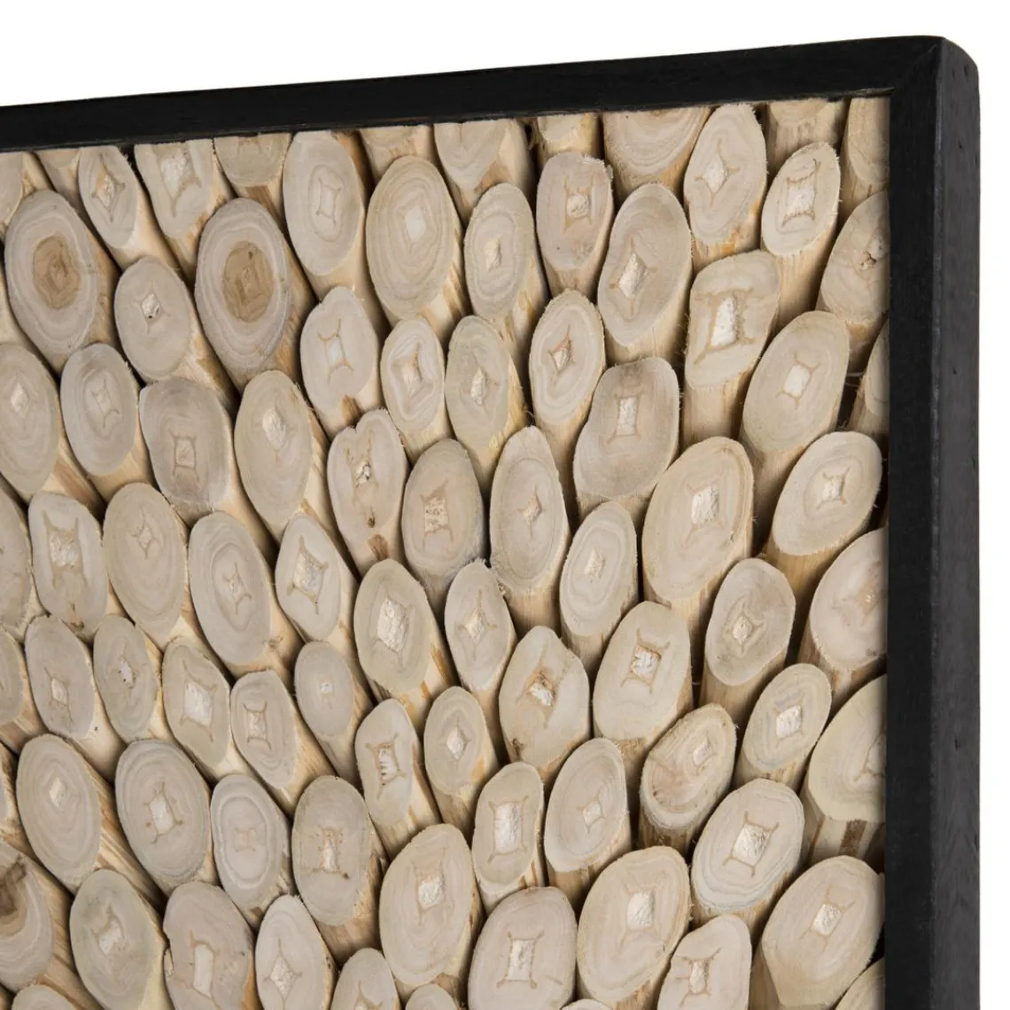 Macabane Décoration murale rectangulaire 100x40cm bois branches Teck nature Pailin Clearance