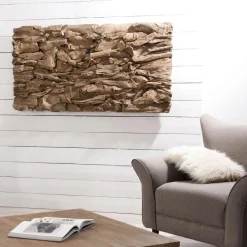 Macabane Décoration murale rectangulaire 150 cm en teck massif