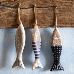 Becquet Décoration poissons en bois à suspendre GARDON Best