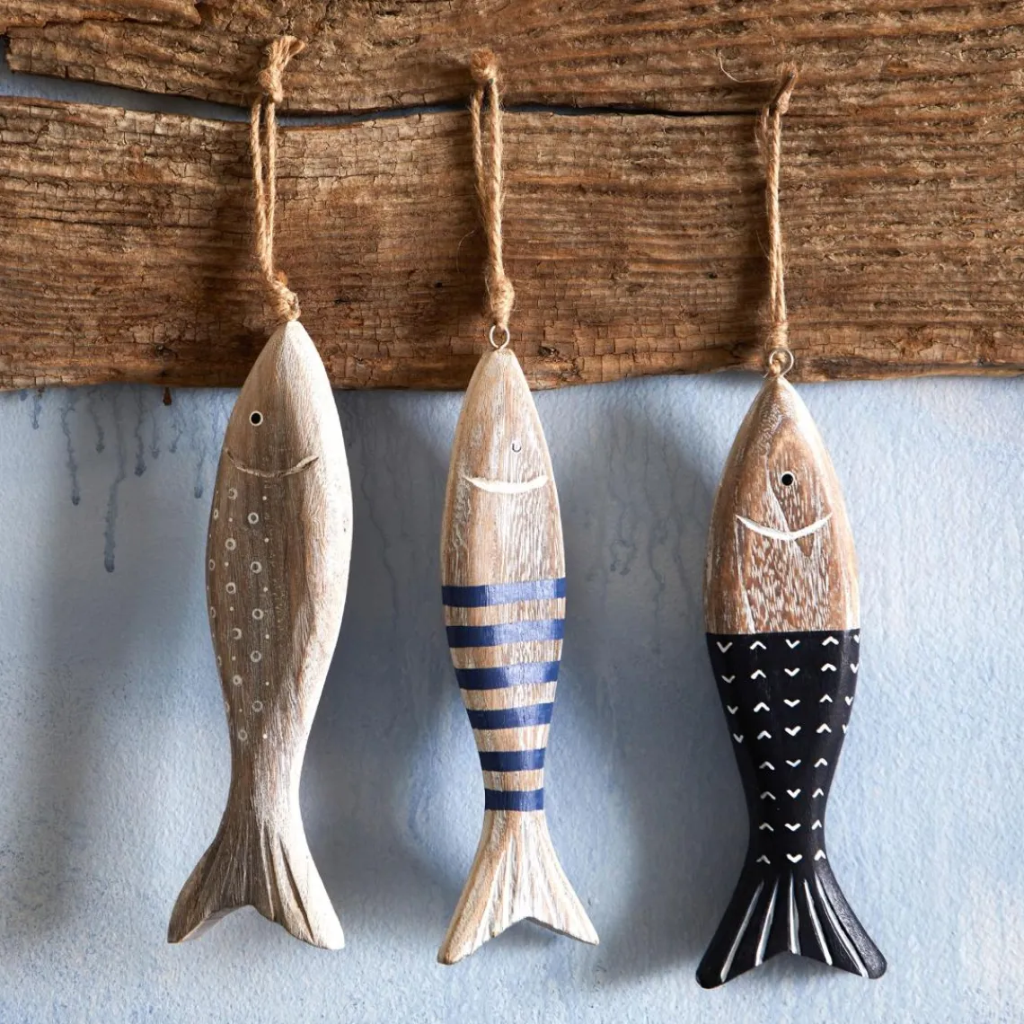 Becquet Décoration poissons en bois à suspendre GARDON Best