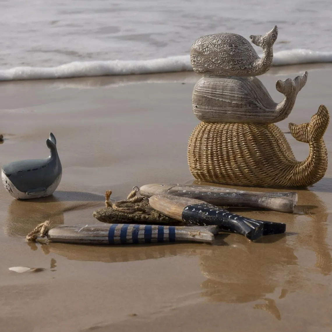 Becquet Décoration poissons en bois à suspendre GARDON Best