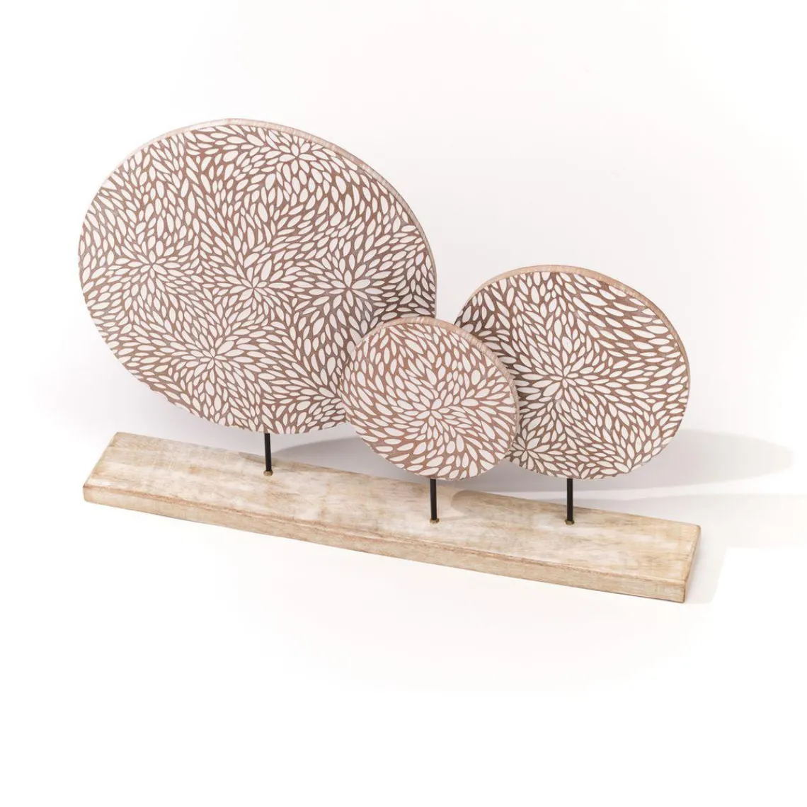 Today Deco a poser Beige Bois de manguier FACTORY - 3 pièces Best