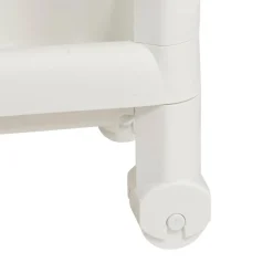 3S. x Home Desserte à roulettes 3 niveaux blanc New