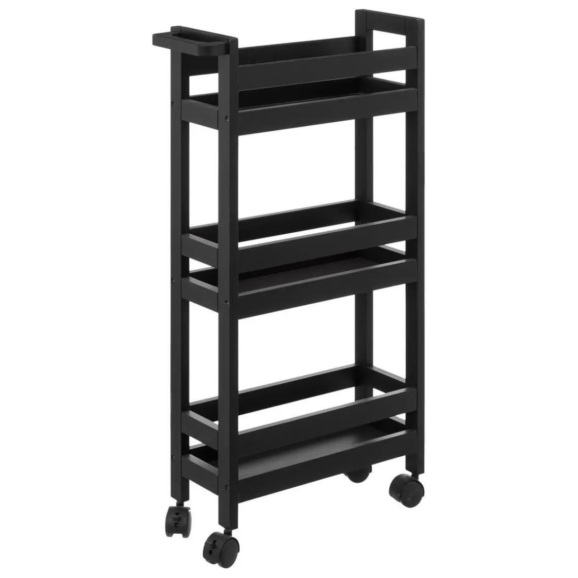 3S. x Home Desserte à roulettes 3 niveaux Noir Best