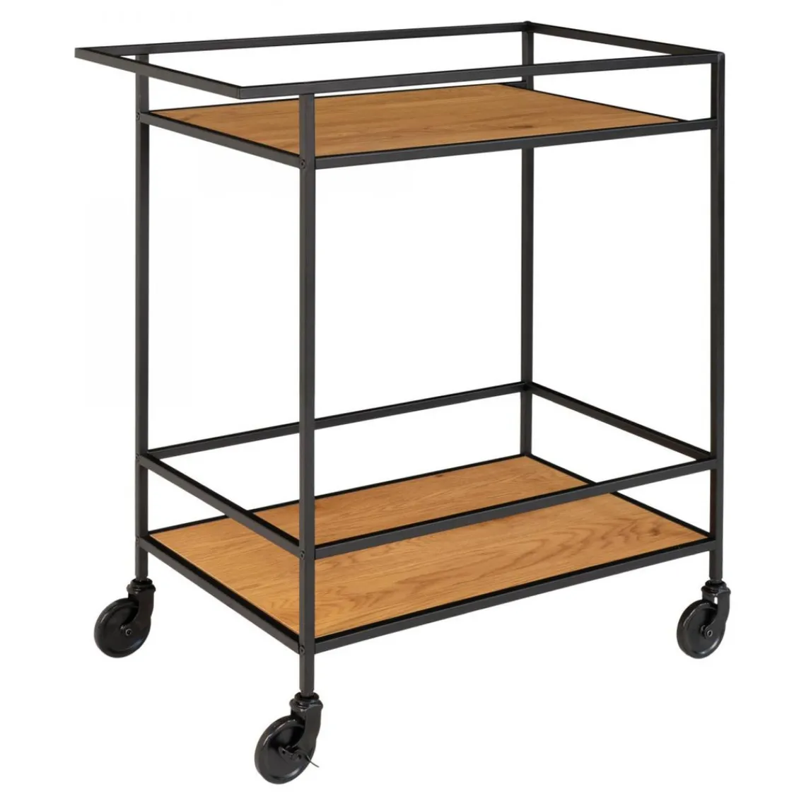 House Nordic Desserte A Roulettes VITA Noir Et Naturel New