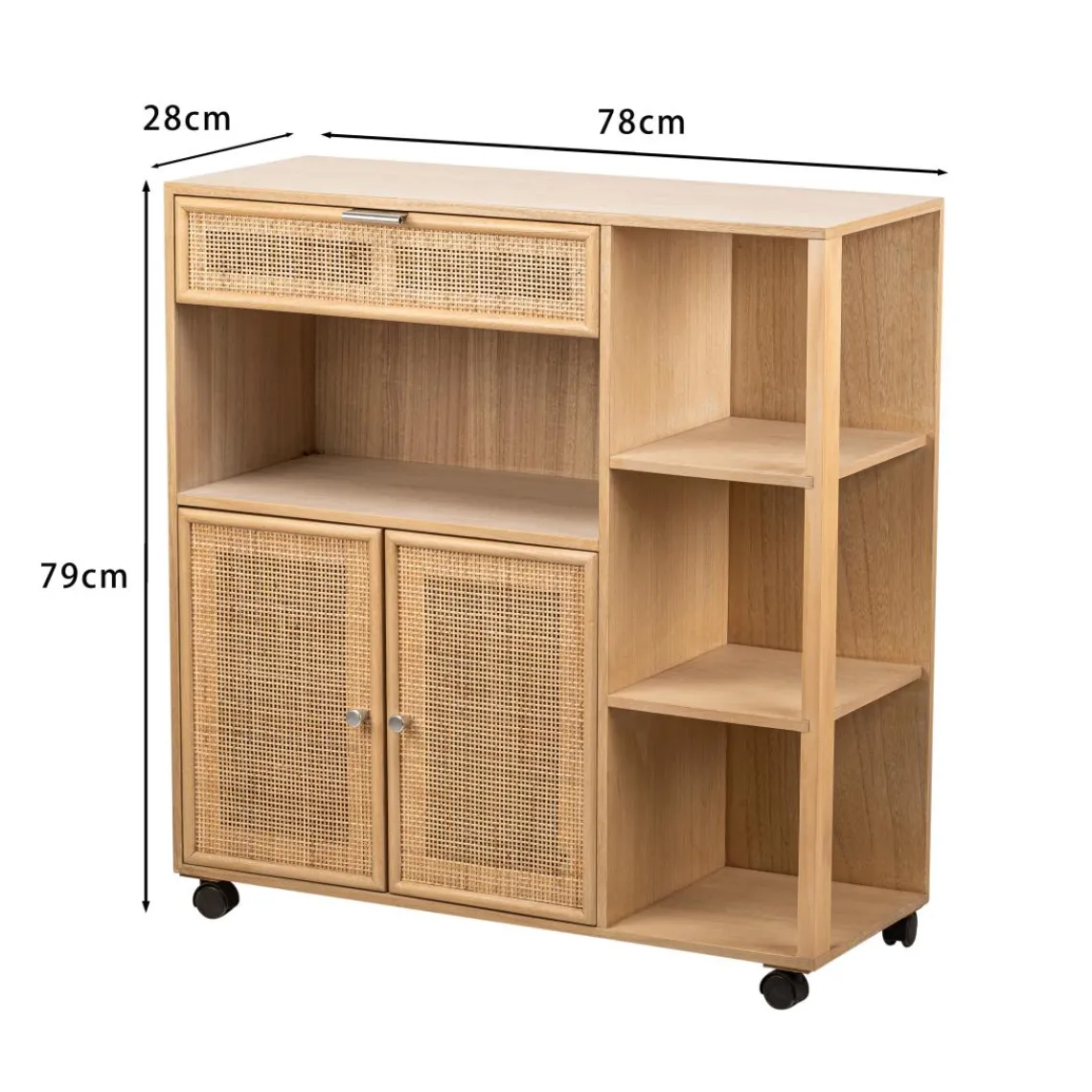 3S. x Home Desserte Chariot Bois Massif Sale