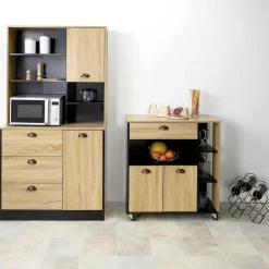 3S. x Home Desserte Cuisine Chef en Bois Sale