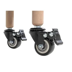 3S. x Home Desserte deux niveaux en bois avec plateaux métal laqué vert