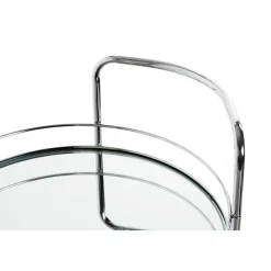 3S. x Home Desserte en métal chromé et tablettes en verre miroir Discount