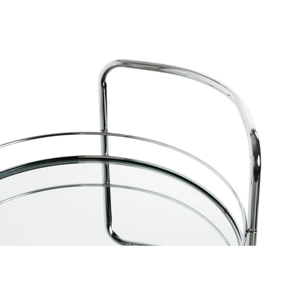 3S. x Home Desserte en métal chromé et tablettes en verre miroir Discount