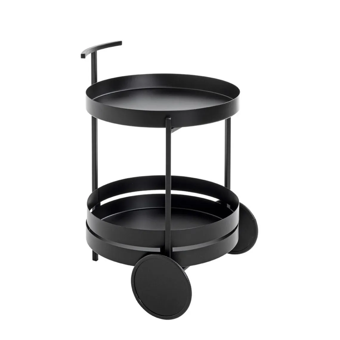 3S. x Home Desserte ronde double plateau noir mat Clearance