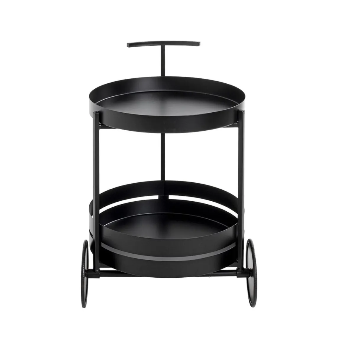 3S. x Home Desserte ronde double plateau noir mat Clearance