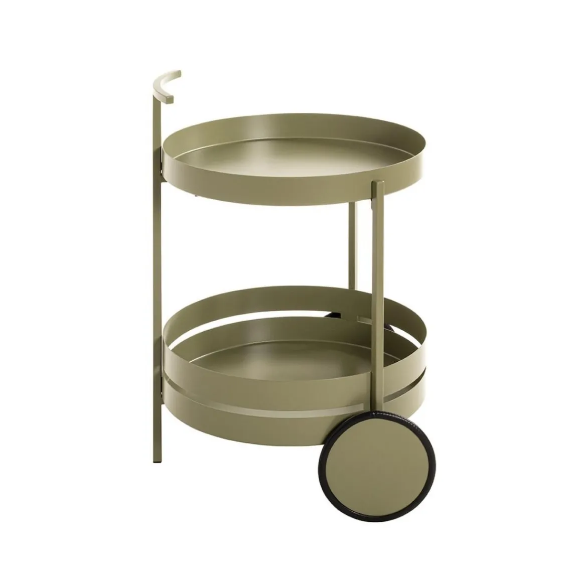 3S. x Home Desserte ronde double plateau vert minéral mat Discount