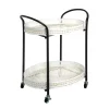 3S. x Home desserte structure en tube d'acier laqué noir Outlet