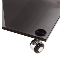 3S. x Home Desserte sur roulettes en verre arqué d'une seule pièce de 12 mm Gris New