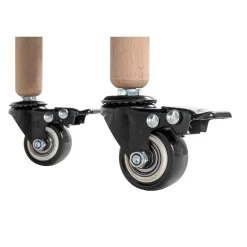 3S. x Home Desserte trois niveaux en bois avec étagères métal laqué rouge Best