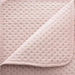 3S. x Home Dessus de lit Dolce 260x240cm - Rose Rose poudre Discount