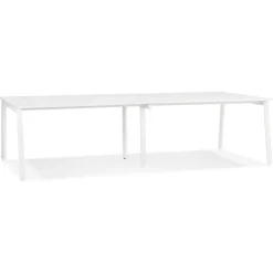 ALTEREGO Double bureau bench ou table de réunion 'AMADEUS' en bois et métal blanc Clearance
