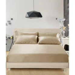 LilySilk Drap Housse en Soie Sans Couture beige Doré Discount