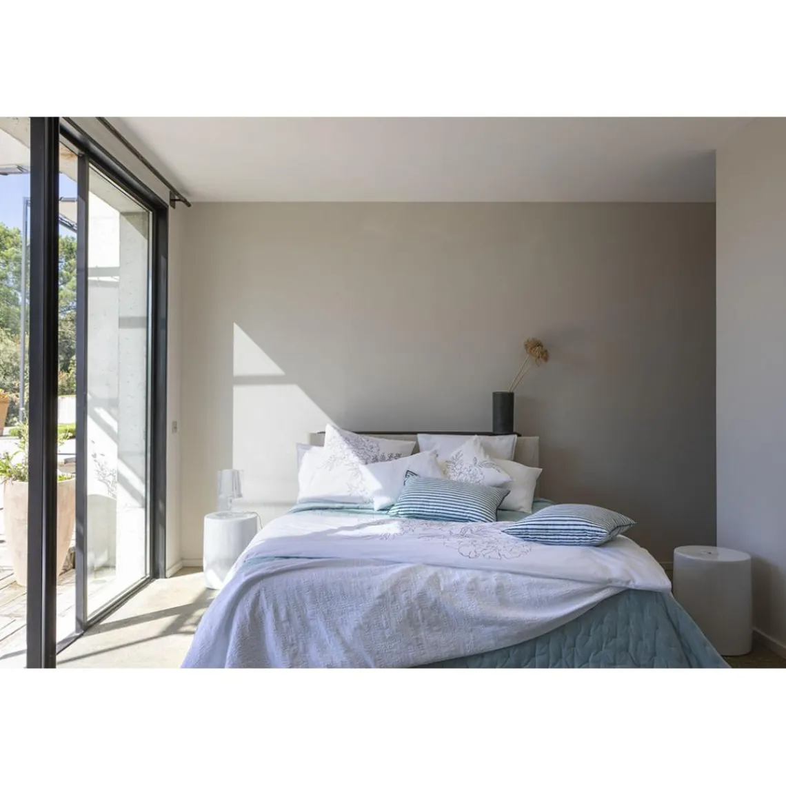 Maison Vivaraise Édredon Noche Imprimé Lichen 85 x 200