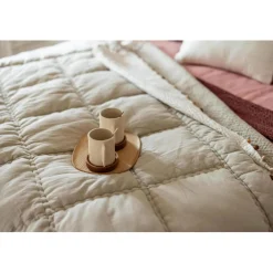 Maison Vivaraise Édredon uni Gastounet Sienne 160 x 160 Beige New