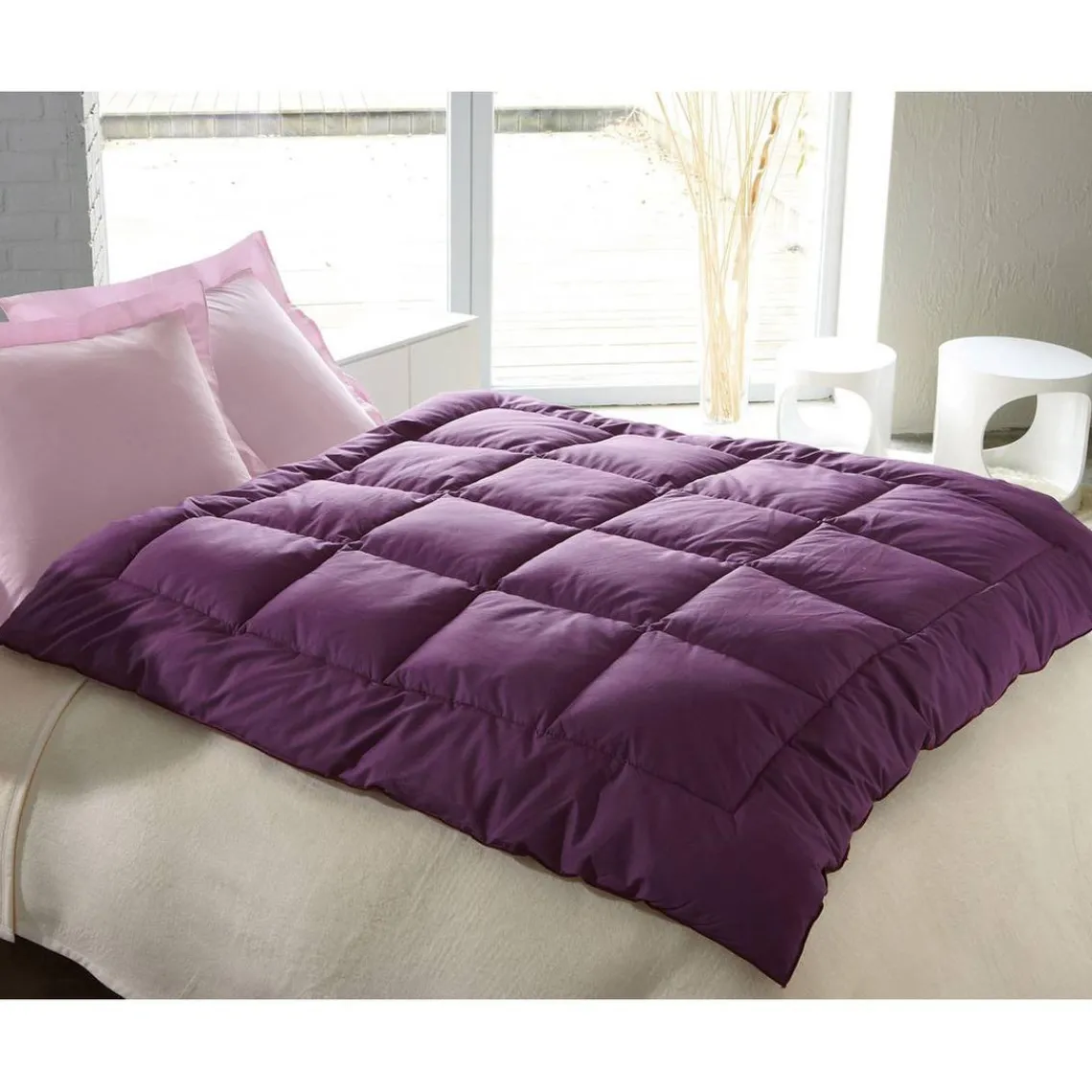 Becquet Edredon En DuvetD'OieChaud - Prune Violet New