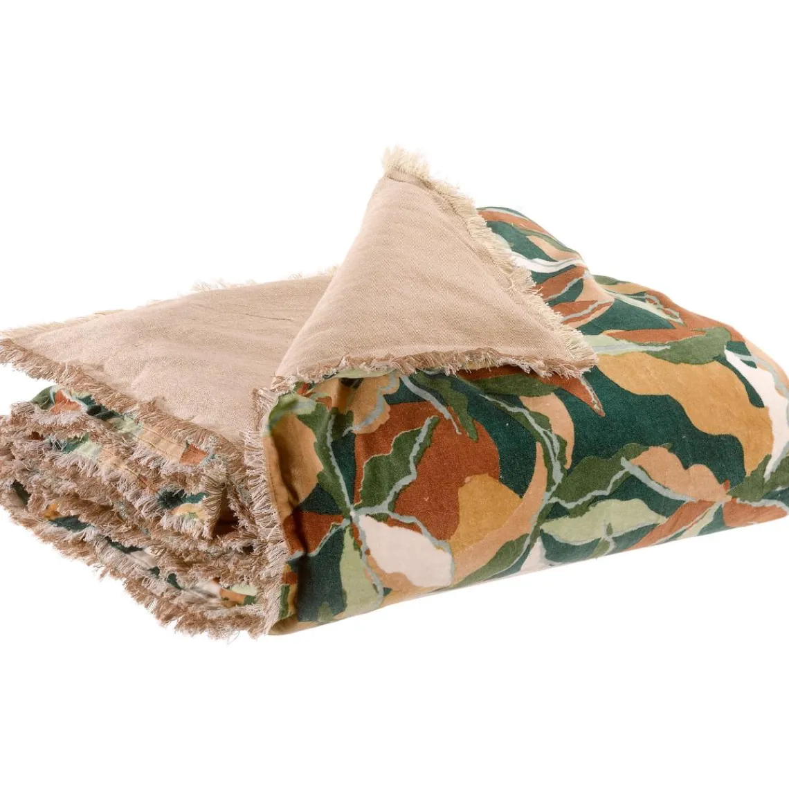 Maison Vivaraise Edredon imprimé Alina Pétrole 85 x 200 Outlet