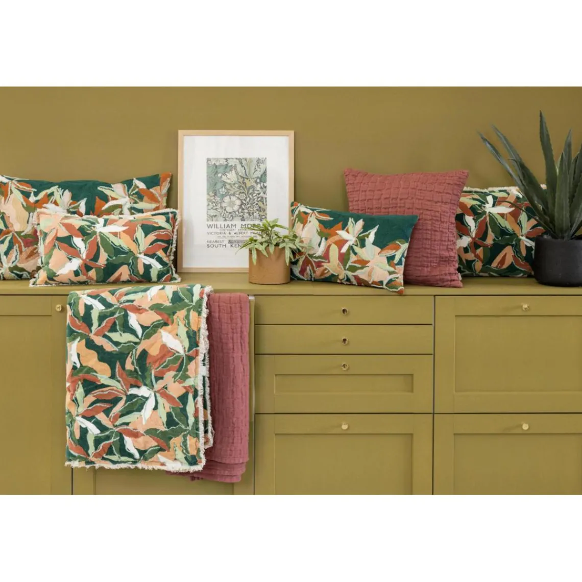 Maison Vivaraise Edredon imprimé Alina Pétrole 85 x 200 Outlet