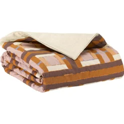 Maison Vivaraise Edredon imprimé Taho 85 x 200 Cuivre Clearance