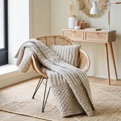 Becquet Edredon léger en coton 70 x 190 cm CLB. GUILLAUME gris