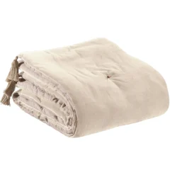 Maison Vivaraise Edredon pompons Elise Grège 80 x 180 Sale