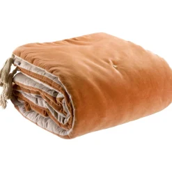 Maison Vivaraise Edredon pompons Elise Rouille 80 x 180 New