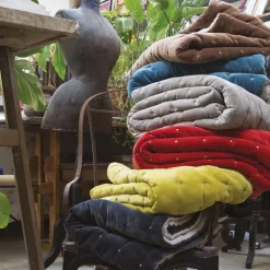 Maison Vivaraise Edredon Uni Elise de Gris 160 X 160 Vert New