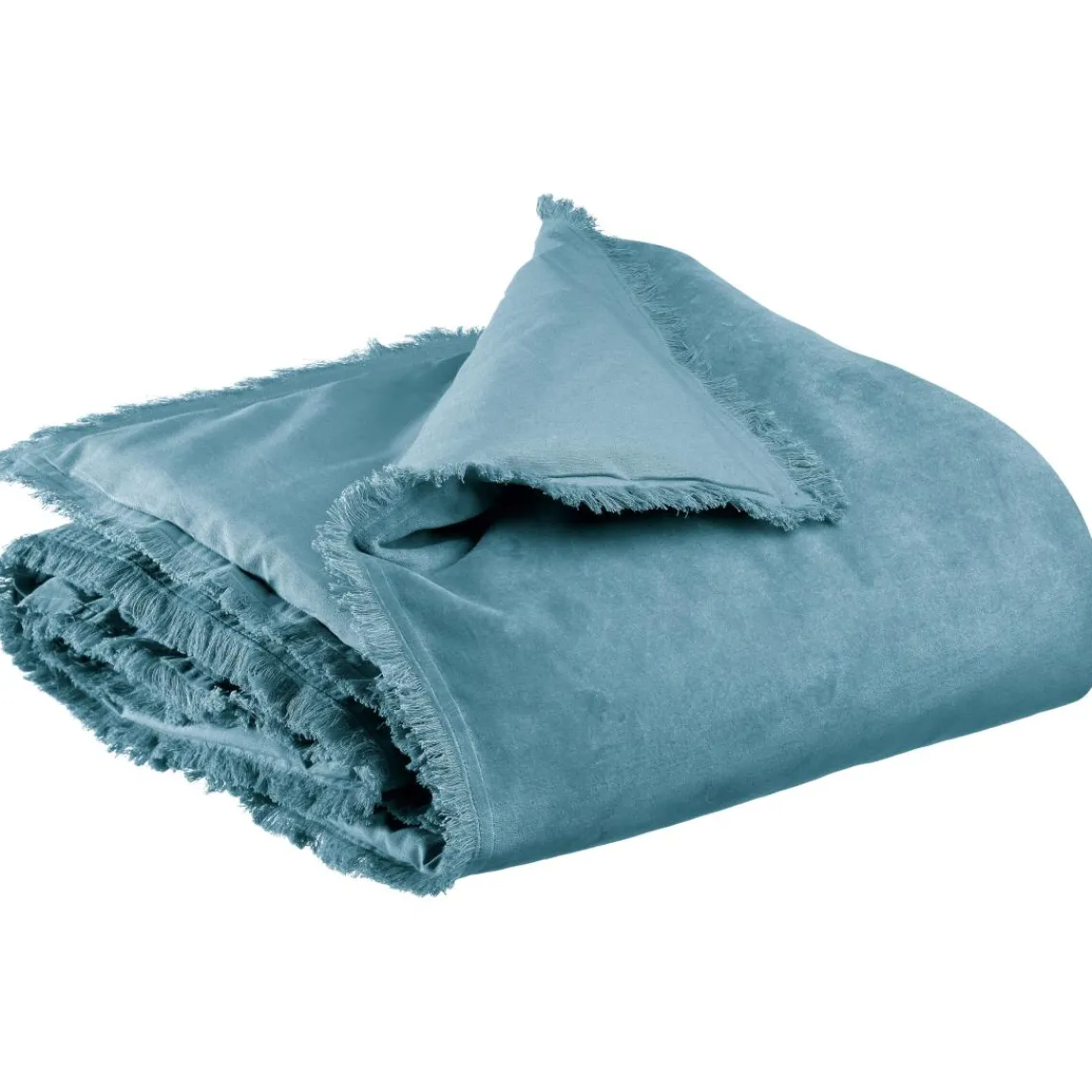 Maison Vivaraise Edredon uni Fara Acier 85 x 200 Discount